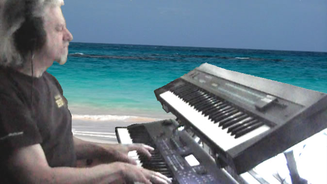 Rahj Playing Piano On Beach